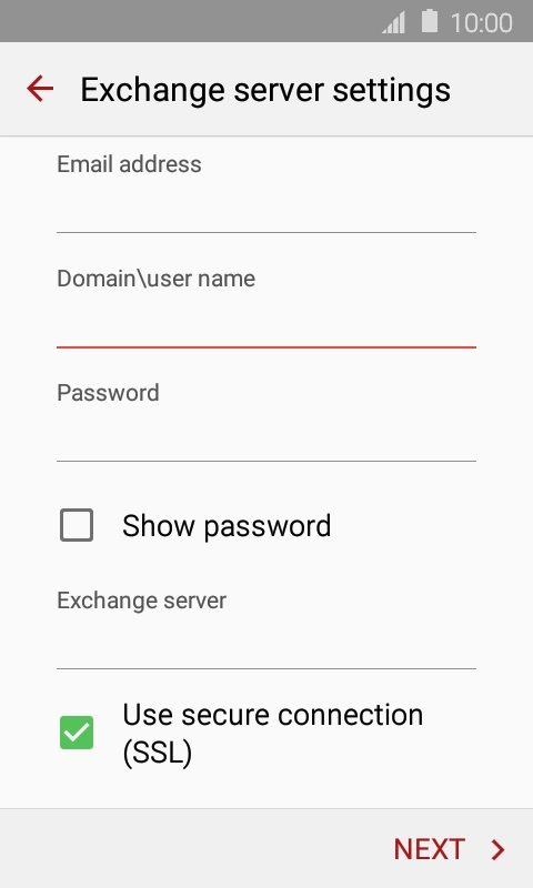 Press the field below 