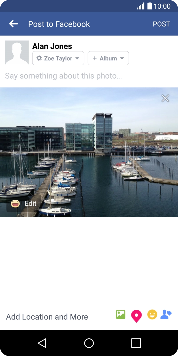 Press the text input field and write the required text.