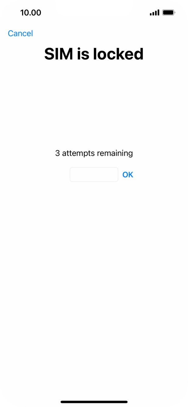 If your SIM is locked, key in your PIN and press OK.