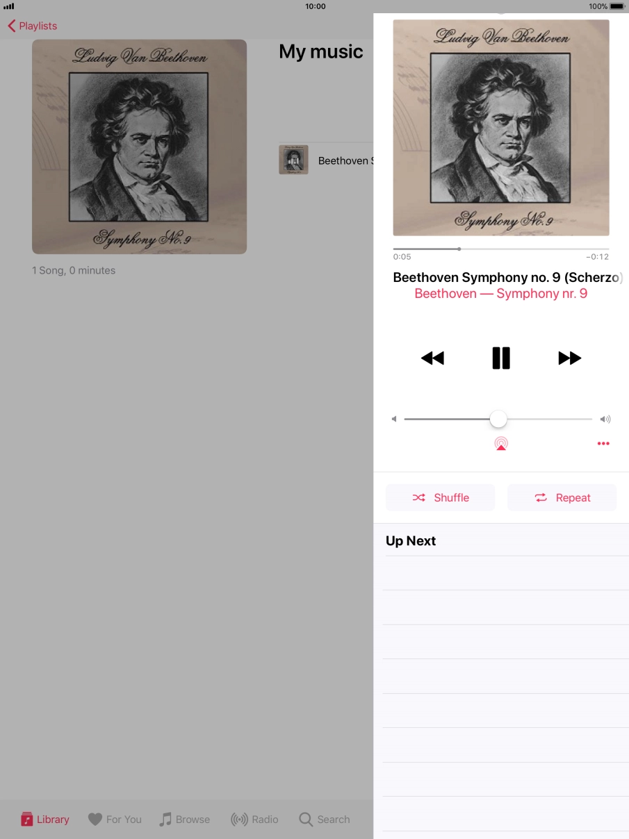 Press arrow right to go to the next audio file.