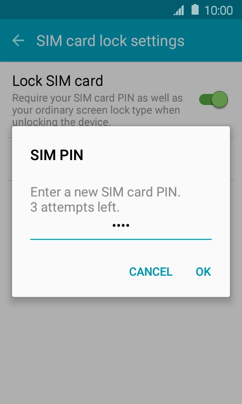 Key in a new four-digit PIN and press OK.