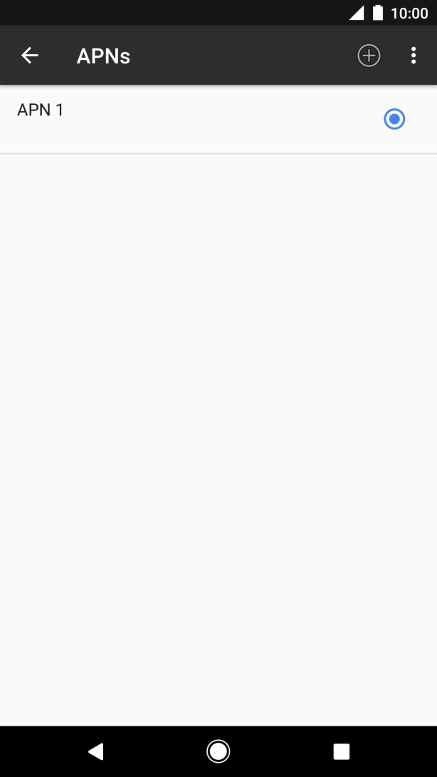 Press the new data connection icon.