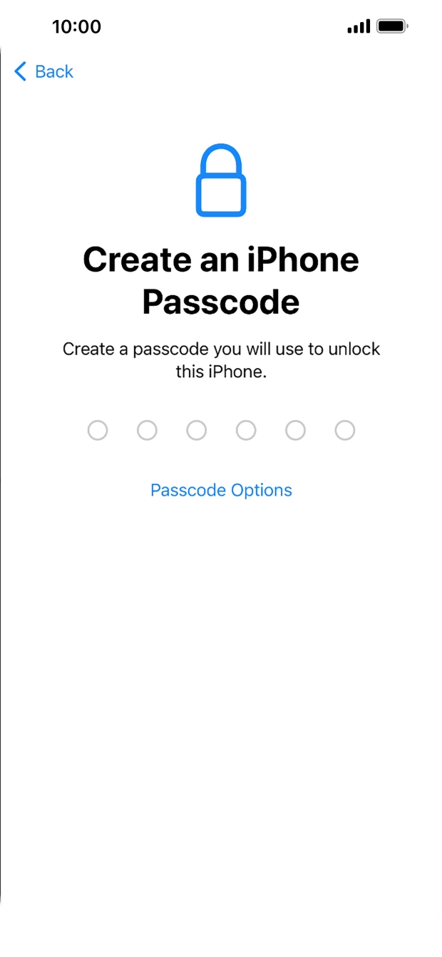 Press Passcode Options. Press Passcode Options.