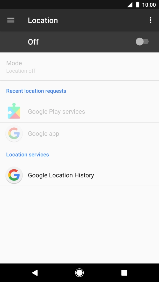 Press the indicator to turn the function on or off.