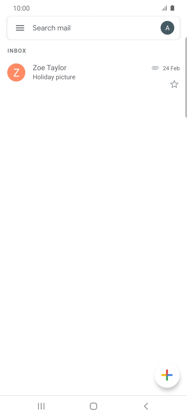 Press the new email icon.