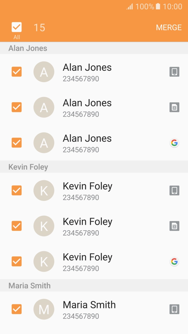 Press MERGE. Press MERGE.