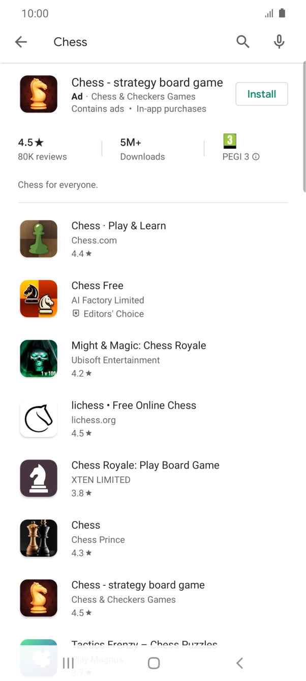 Press the required app. Press the required app.