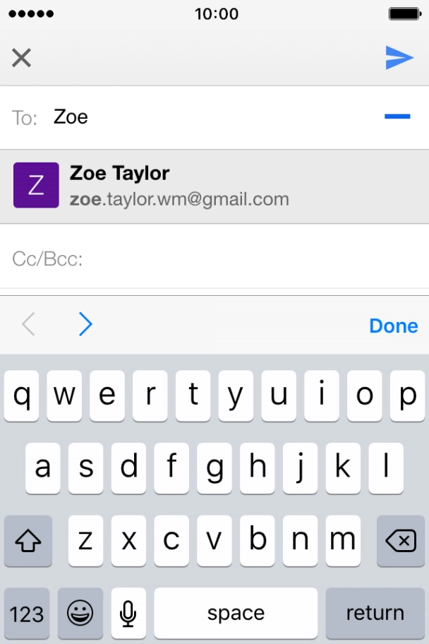 Press the required contact. Press the required contact.