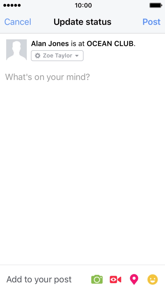 Press the text input field. Press the text input field.