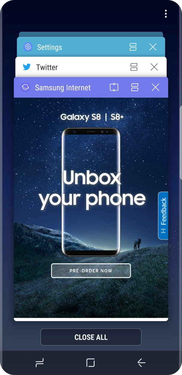 To end one running application, slide your finger right on the required application. To end one running application, slide your finger right on the required application.