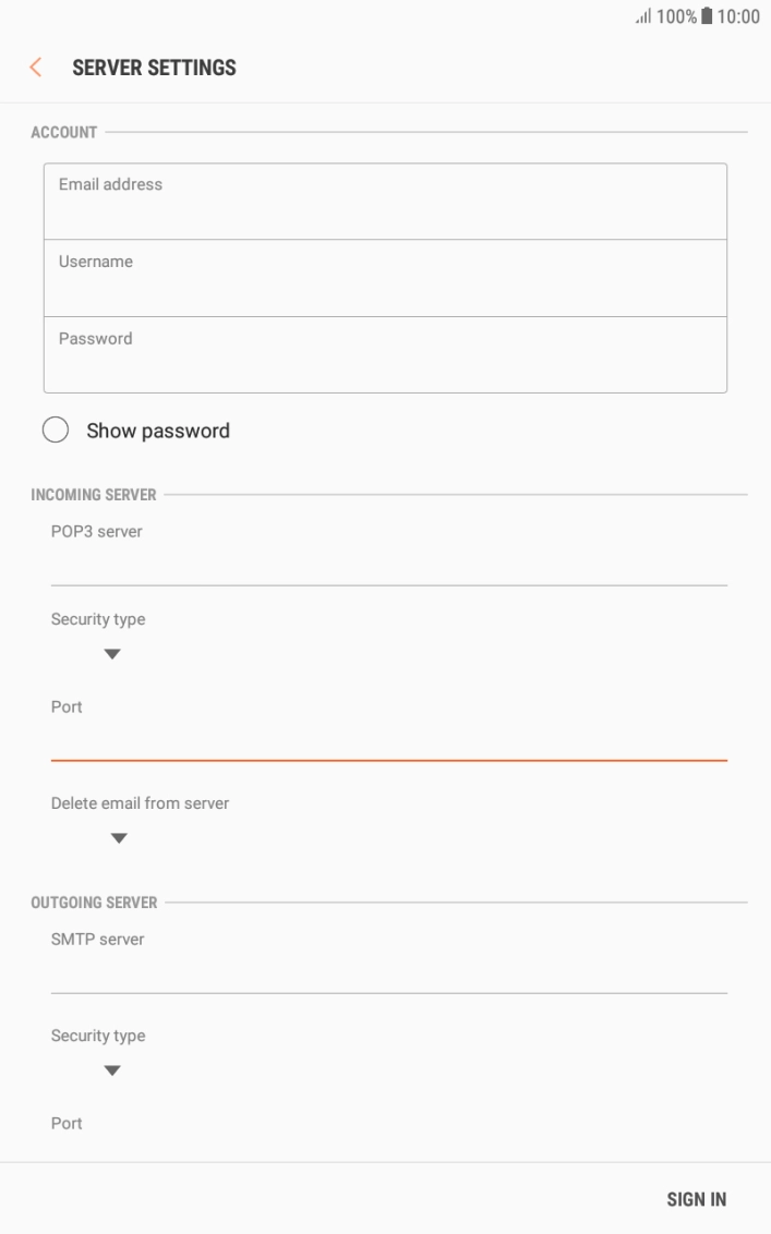 Press the drop down list below Press the drop down list below
