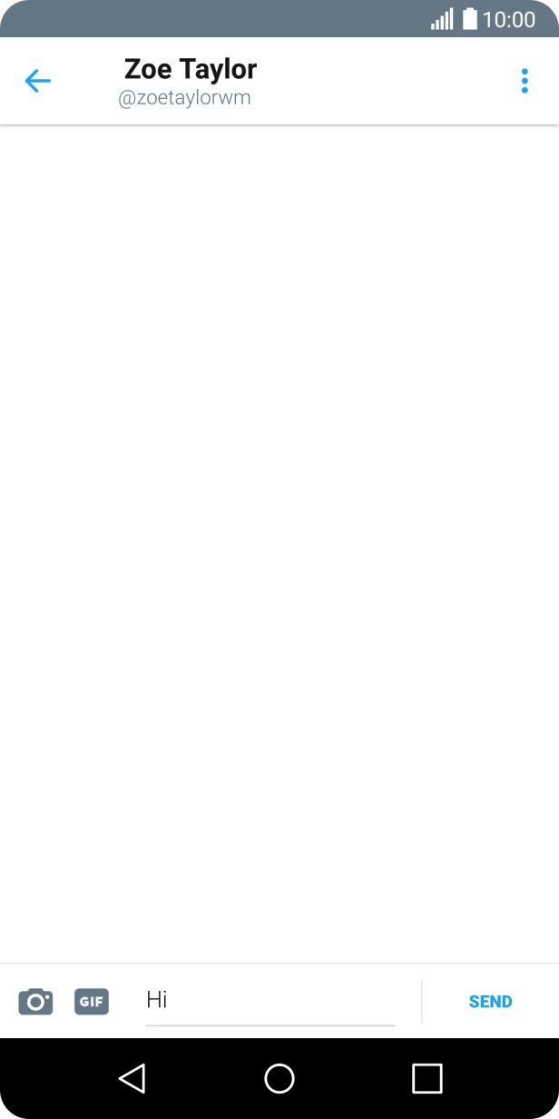 Write the required text and press SEND.