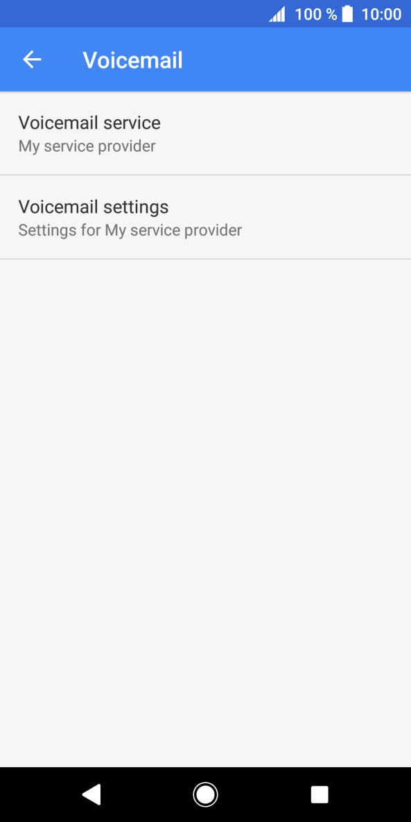 Press Voicemail settings.