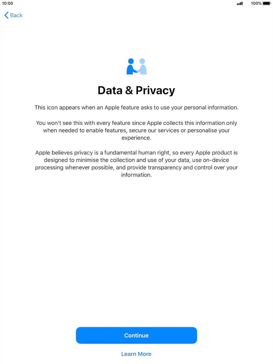 Press Continue. Press Continue.