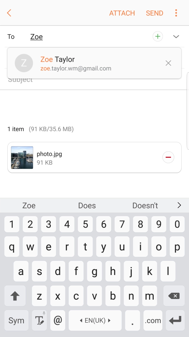 Press the required contact.
