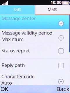 Select MMS. Select MMS.