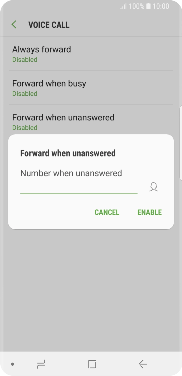 Key in +61101 and press ENABLE. Key in +61101 and press ENABLE.