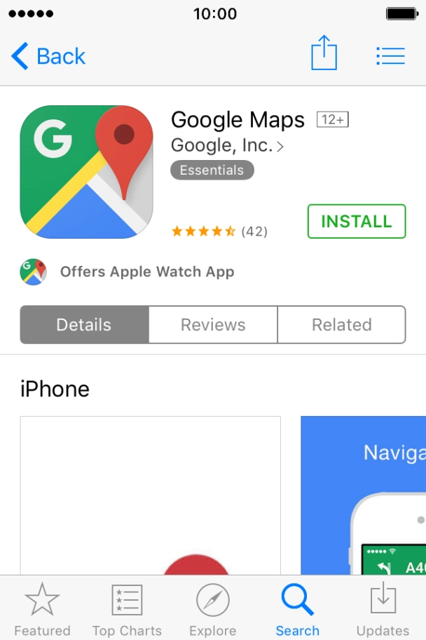 Press INSTALL and wait while Google Maps is installed.