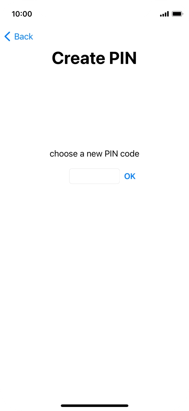 Key in a new four-digit PIN and press OK.