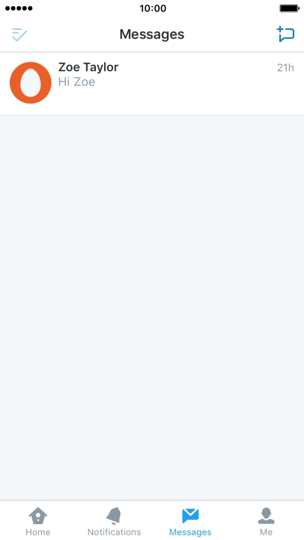 Press the new message icon.