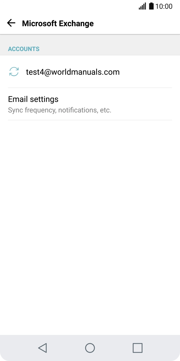Press the required email account.