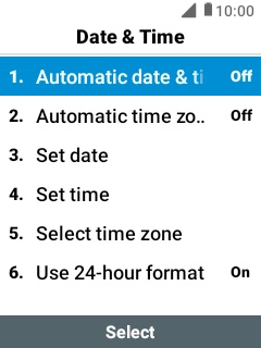 Select Automatic date & time.