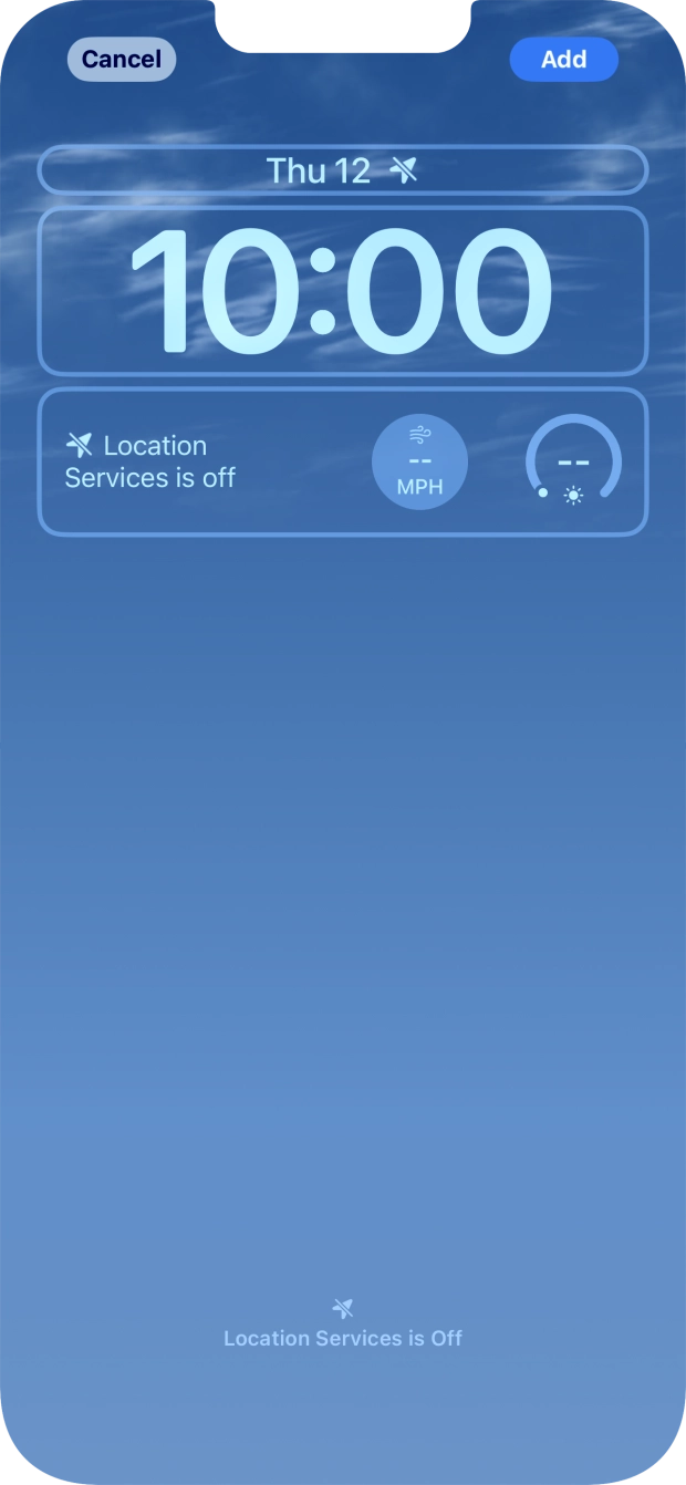 To customise the way the lock screen date is displayed, press the date widget and follow the instructions on the screen to select the required widget display mode.