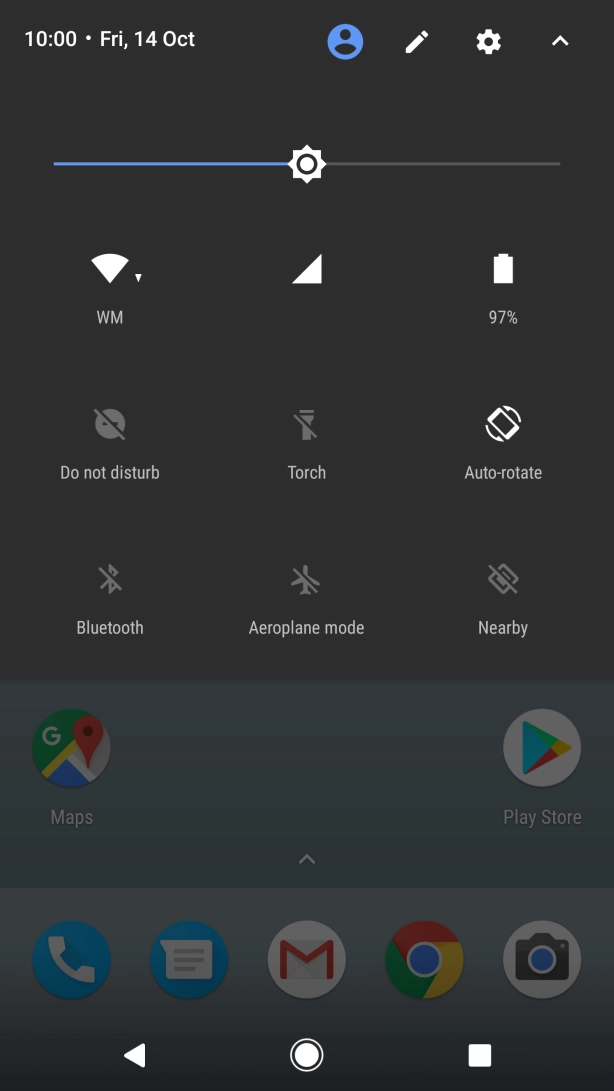 Press Aeroplane mode to turn flight mode on or off.