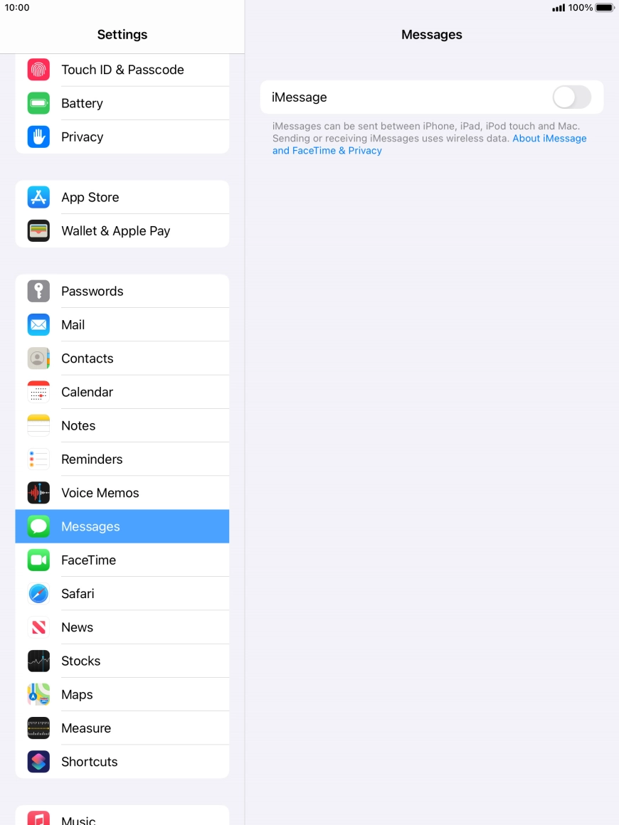 Press the indicator next to 