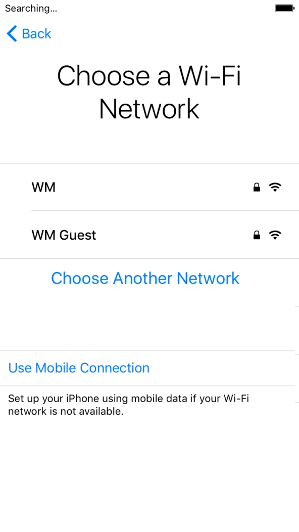 Press the required Wi-Fi network.