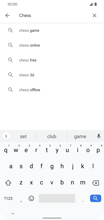 Key in the name or subject of the required app and press the search icon. Key in the name or subject of the required app and press the search icon.