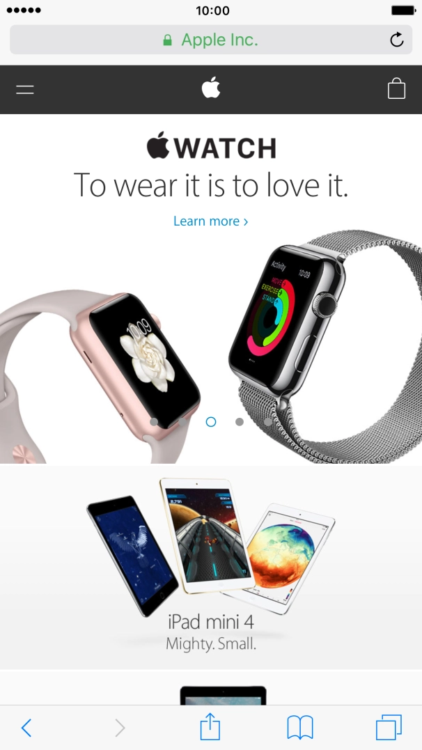 Press the address bar. Press the address bar.