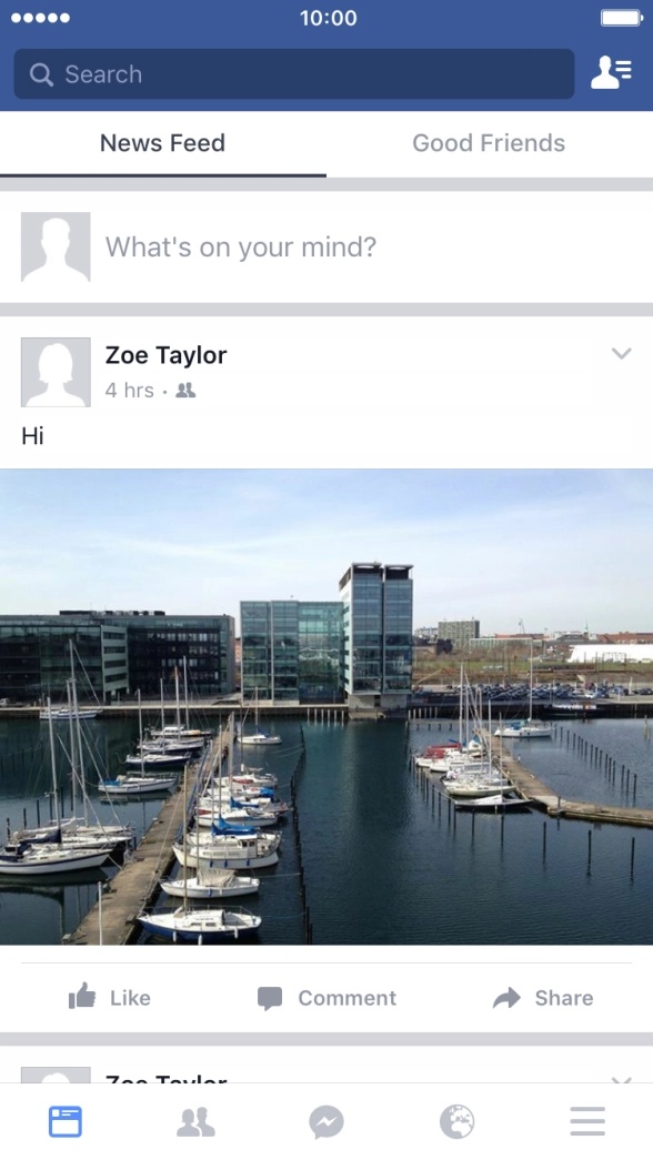 Press the text input field.