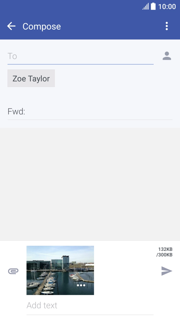 Press the send icon.