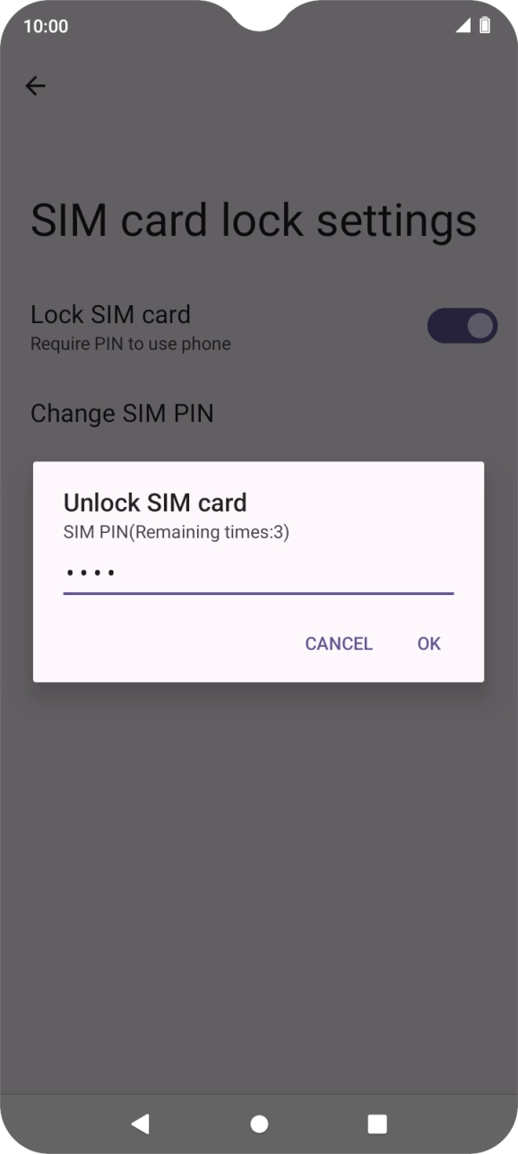Key in your PIN and press OK.