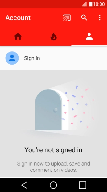 Press Sign in.
