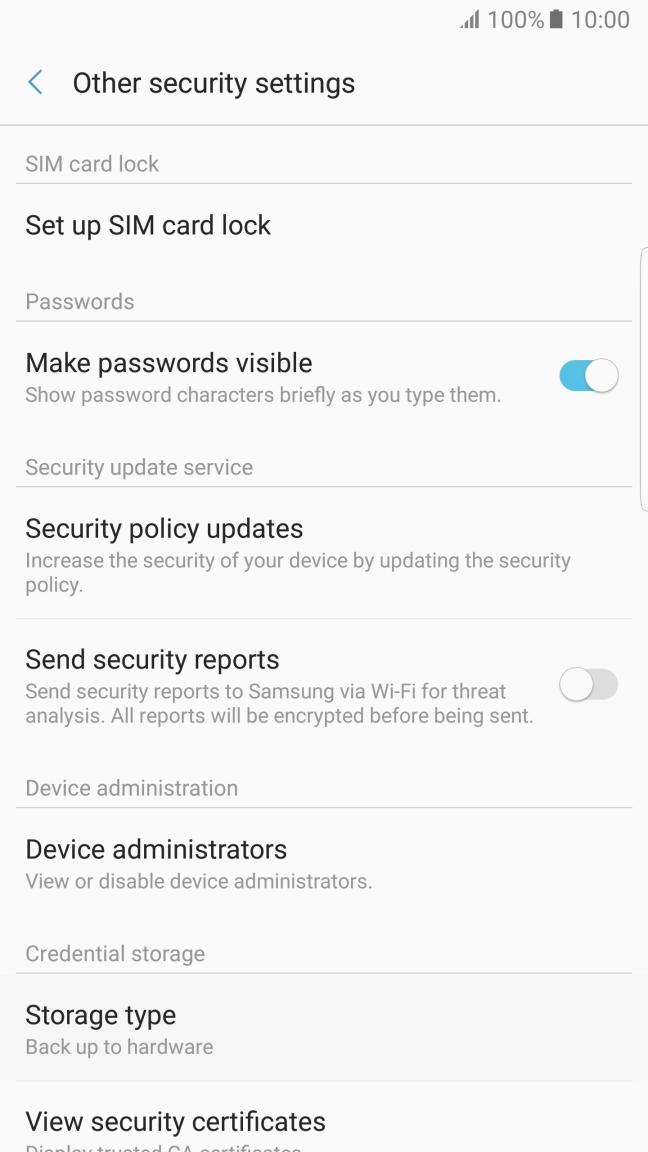 Press Set up SIM card lock.