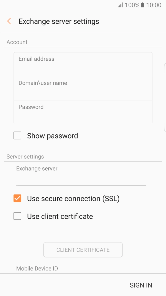 Press the field below 