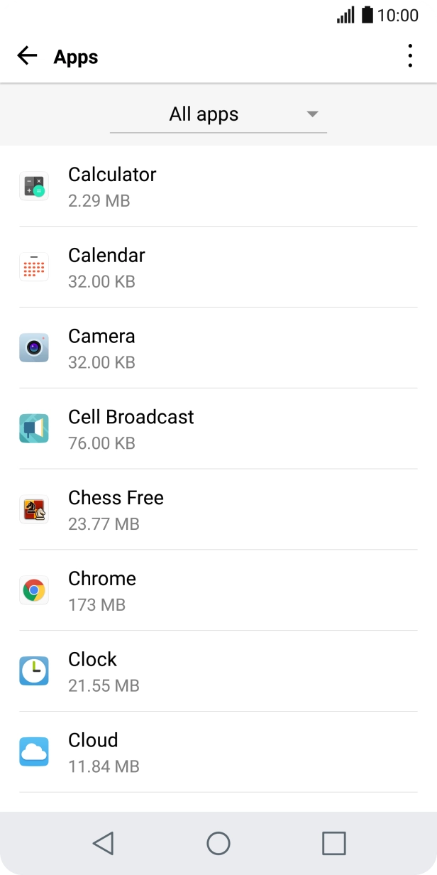 Press the required app. Press the required app.