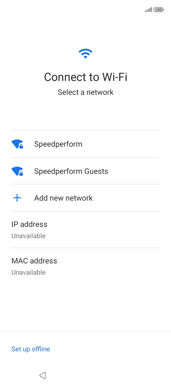 Press the required Wi-Fi network.