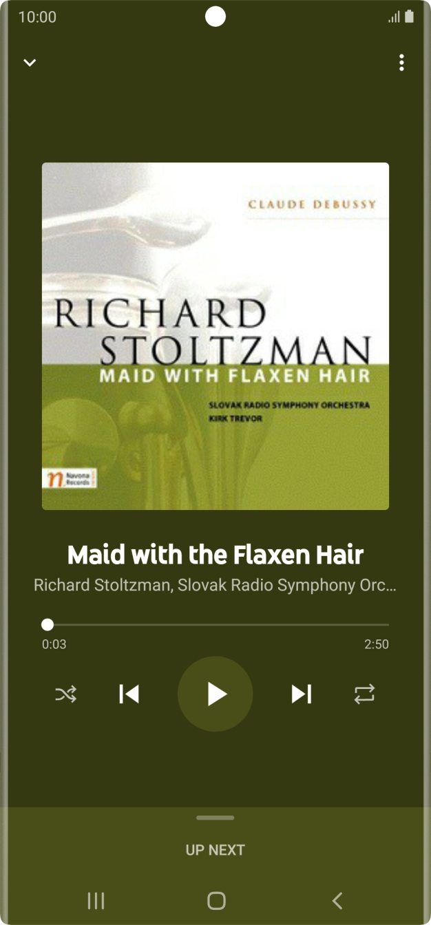 Press arrow right to go to the next audio file.
