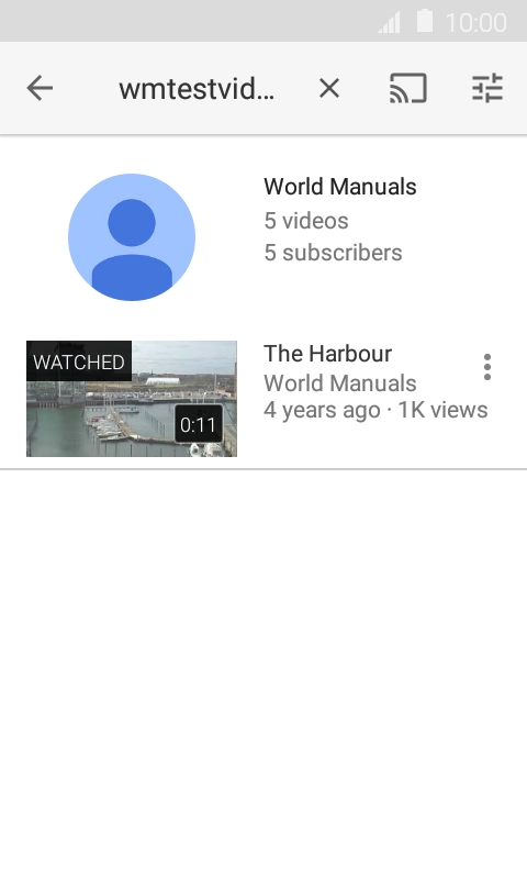 Go to the required folder and press the required video clip.