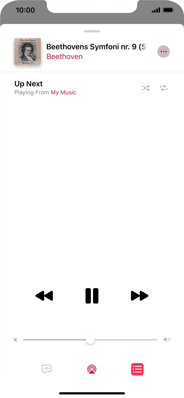 Press the shuffle icon to turn the function on or off.