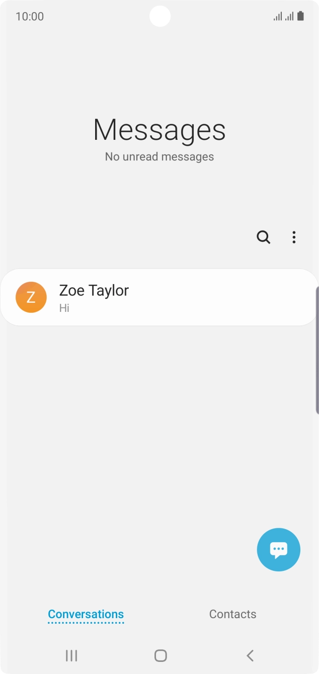 Press the menu icon.