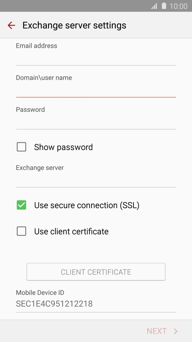 Press the field below 