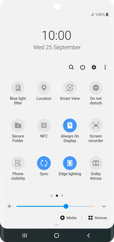 Press NFC to turn the function on or off. Press NFC to turn the function on or off.
