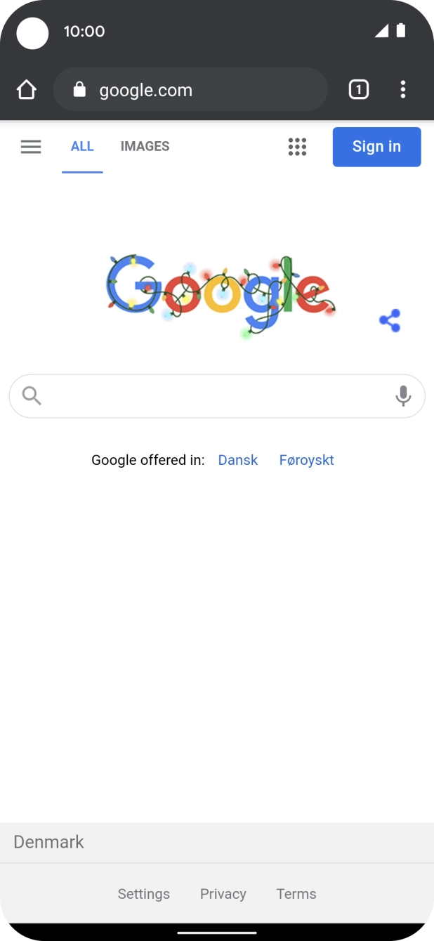 Press the address bar. Press the address bar.