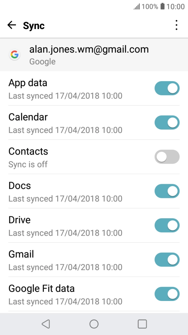 Press the indicator next to 