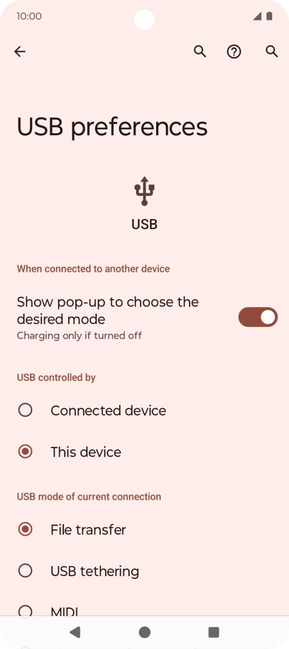 Press File transfer.