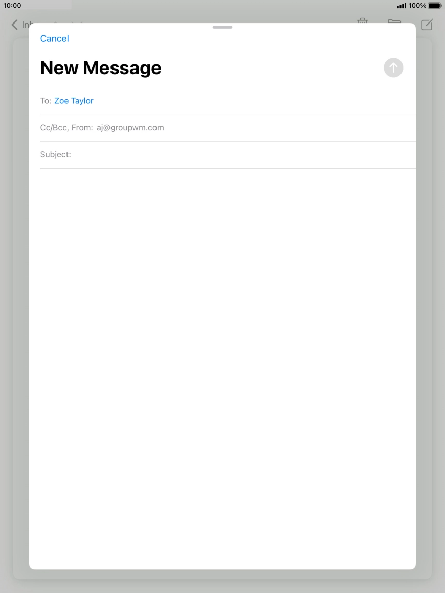 Press Subject: and key in the required subject.